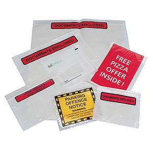 Sticky document online pouches